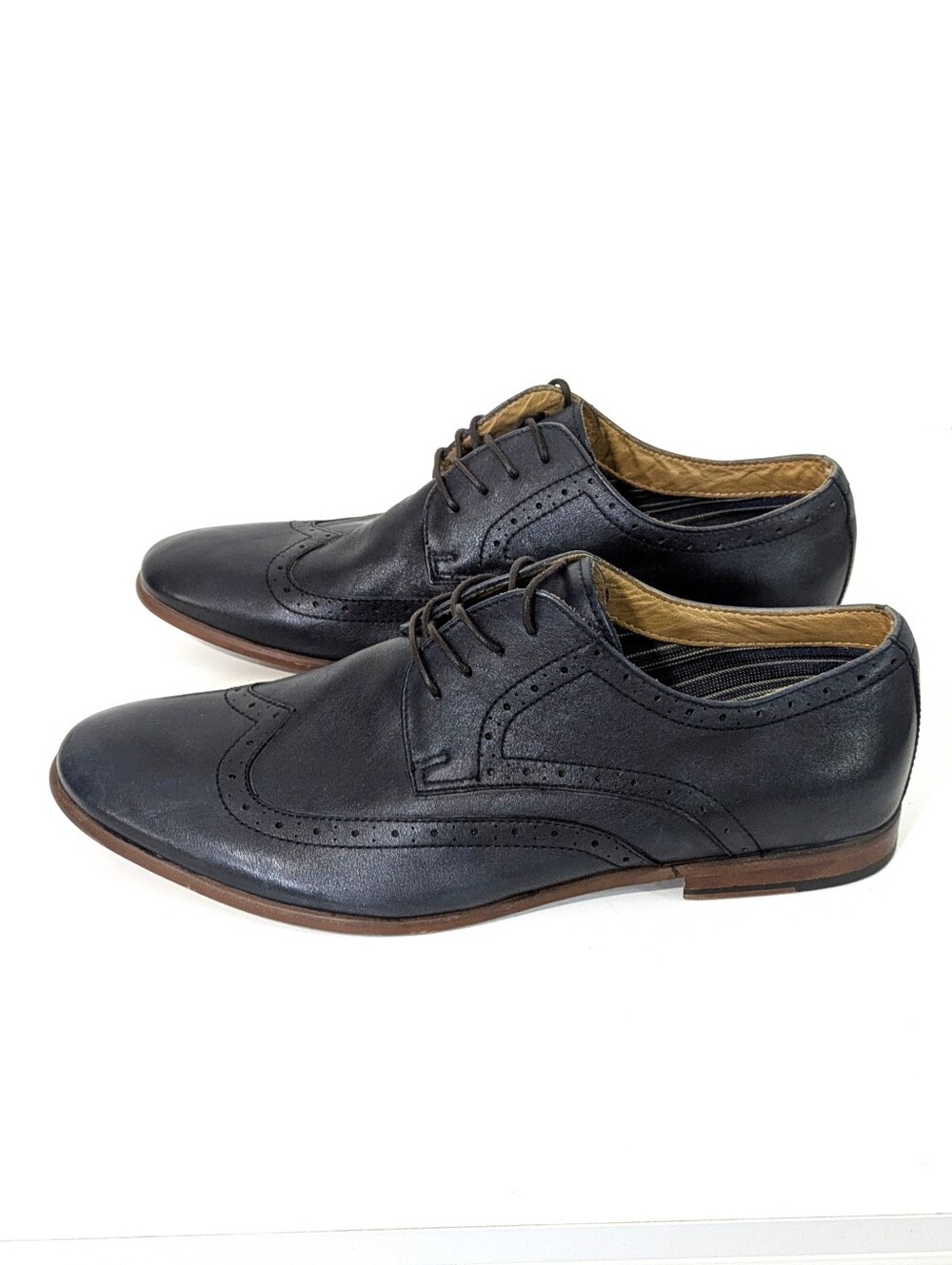 NEW Aldo Navy Blue Dress Shoes - Size 11 Mens - Oxford Derby Brogue